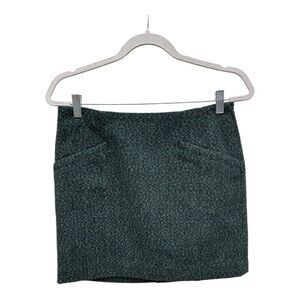 Outback Red Sz 6 Textured Greenish Colored Mini Pencil Skirt Lined Wool Blend